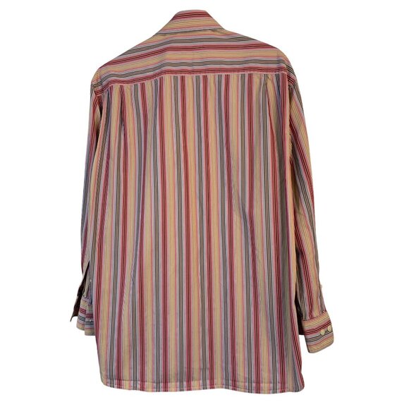 VTG 90s Klaus Boehler Dress Shirt Stripe L 16.5" Neck 32 Sleeve Classic 8913 - Picture 6 of 9